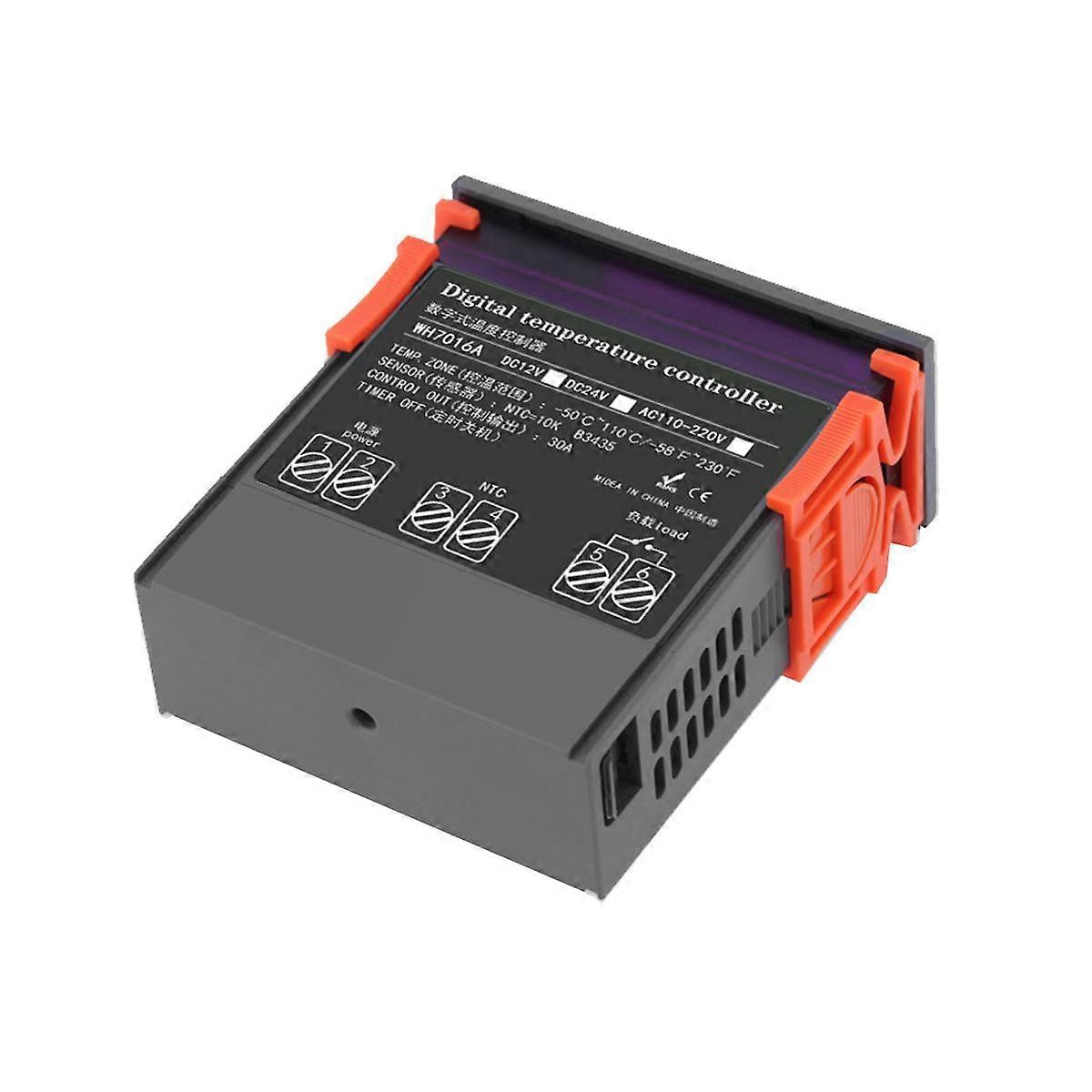 7016A Digital Temperature Controller 220V 30A with High-Power Temp Control Thermostat Heating Cooli