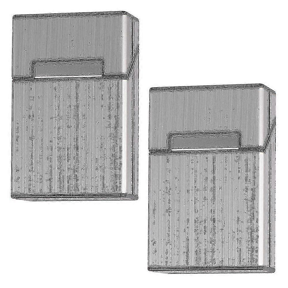 2 Aluminum Cigarette Cases, Can Hold 20 Cigarettes