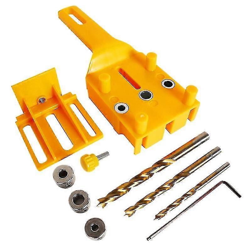 2/5", 1/3", 1/5" Pocket Hole Jig Doweling Jig Punch Locator - Convenient Handheld Tool (color: Set)