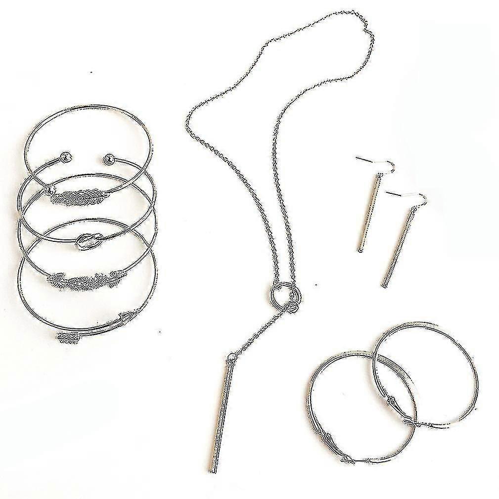 Earrings Necklace Bracelet Set Open Ended Bracelet Set For Wedding