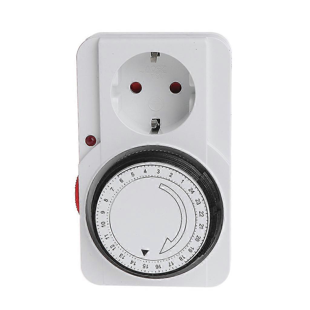 24h Mechanical Electrical Eu Plug Program Timer Power Switch Socket Energy Saver