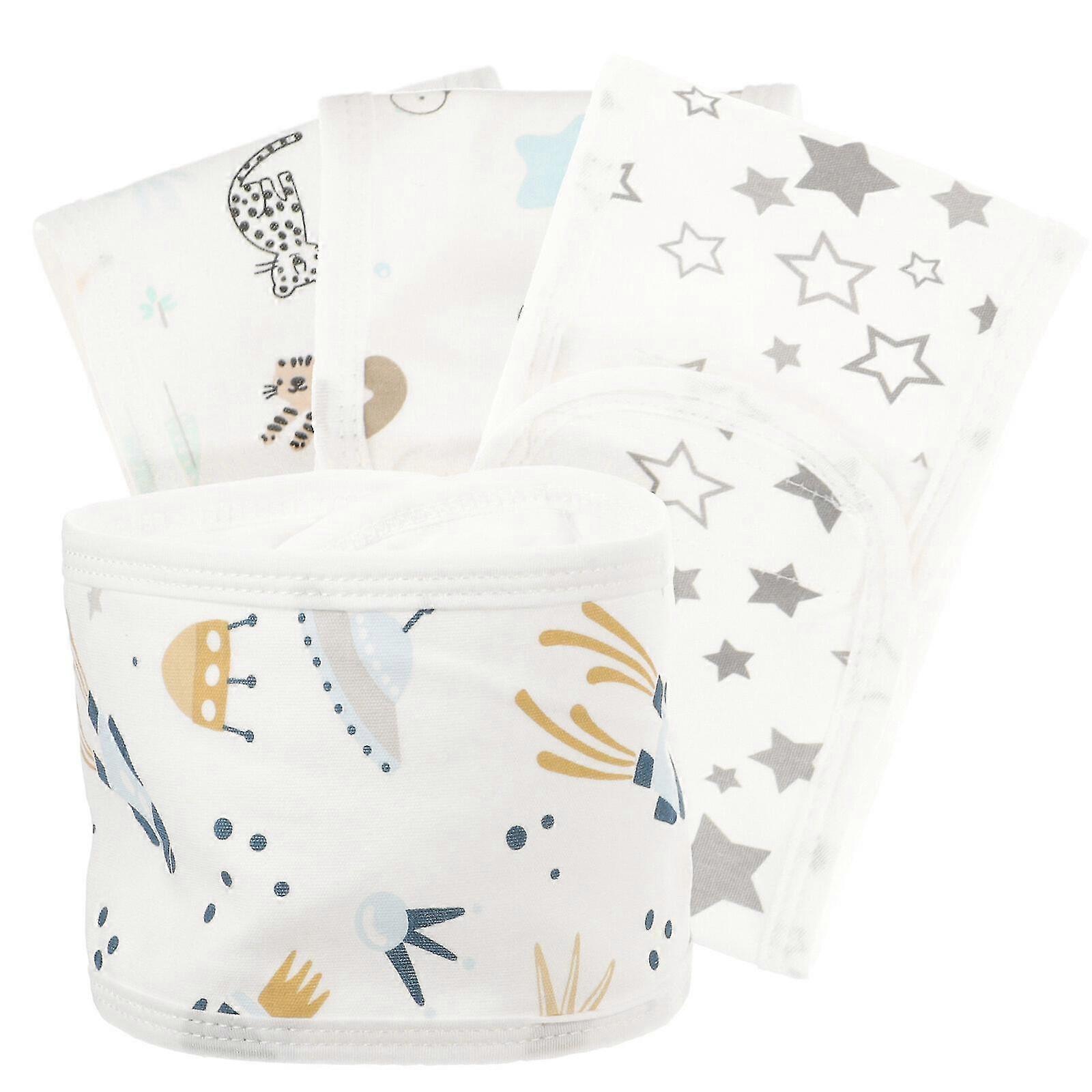 4 Pcs Infant Belly Button Band Baby Navel Belts Adjustable Belly Button Band For Newborn