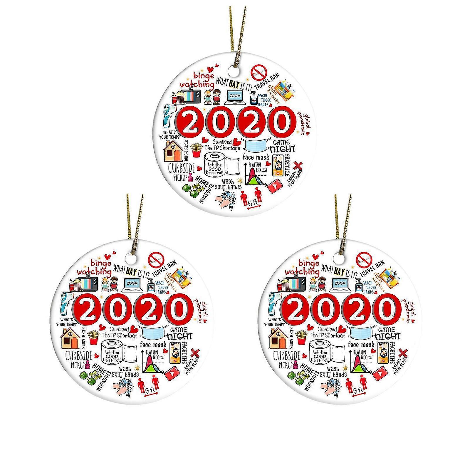 検疫装飾品2020クリスマスオーナメントの2020装飾年を思い出す