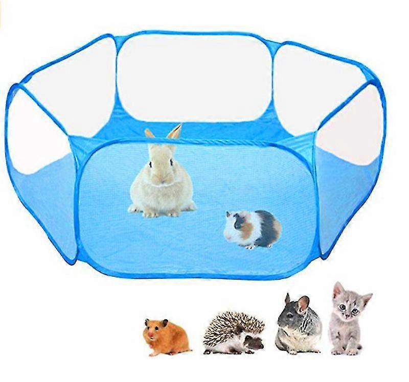 Portable Small Animal Playpen, Breathable Pet Cage Tent, Kids Jump Ball Pit,blue
