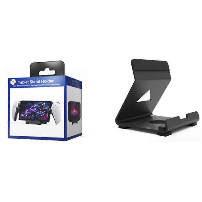 Tablet Desktop Stand Compatible with Playstation Portal/Steam Deck/ROG Ally,Desktop Handheld Game Console Holder with Anti-Slip Silicone Pad, black