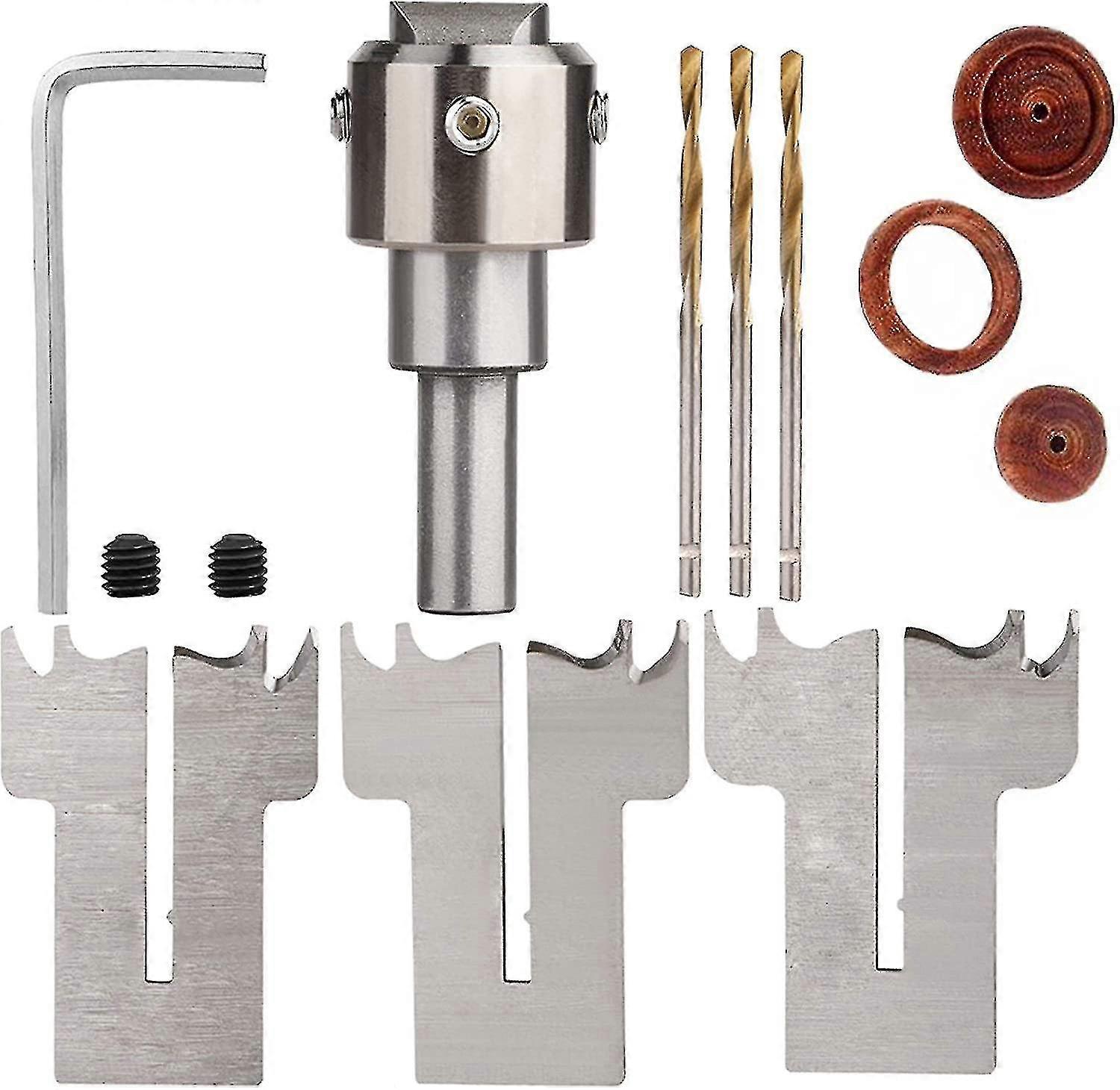 حلقة جديدة مجموعة مثقاب ، حلقة خشبية مثقاب راوتر بت مجموعة أدوات النجارة لصنع خواتم خشبية شخصية ومجوهرات (م)