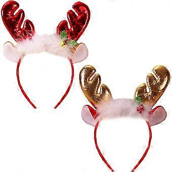 2pcs reindeer antlers plush toy headpiece