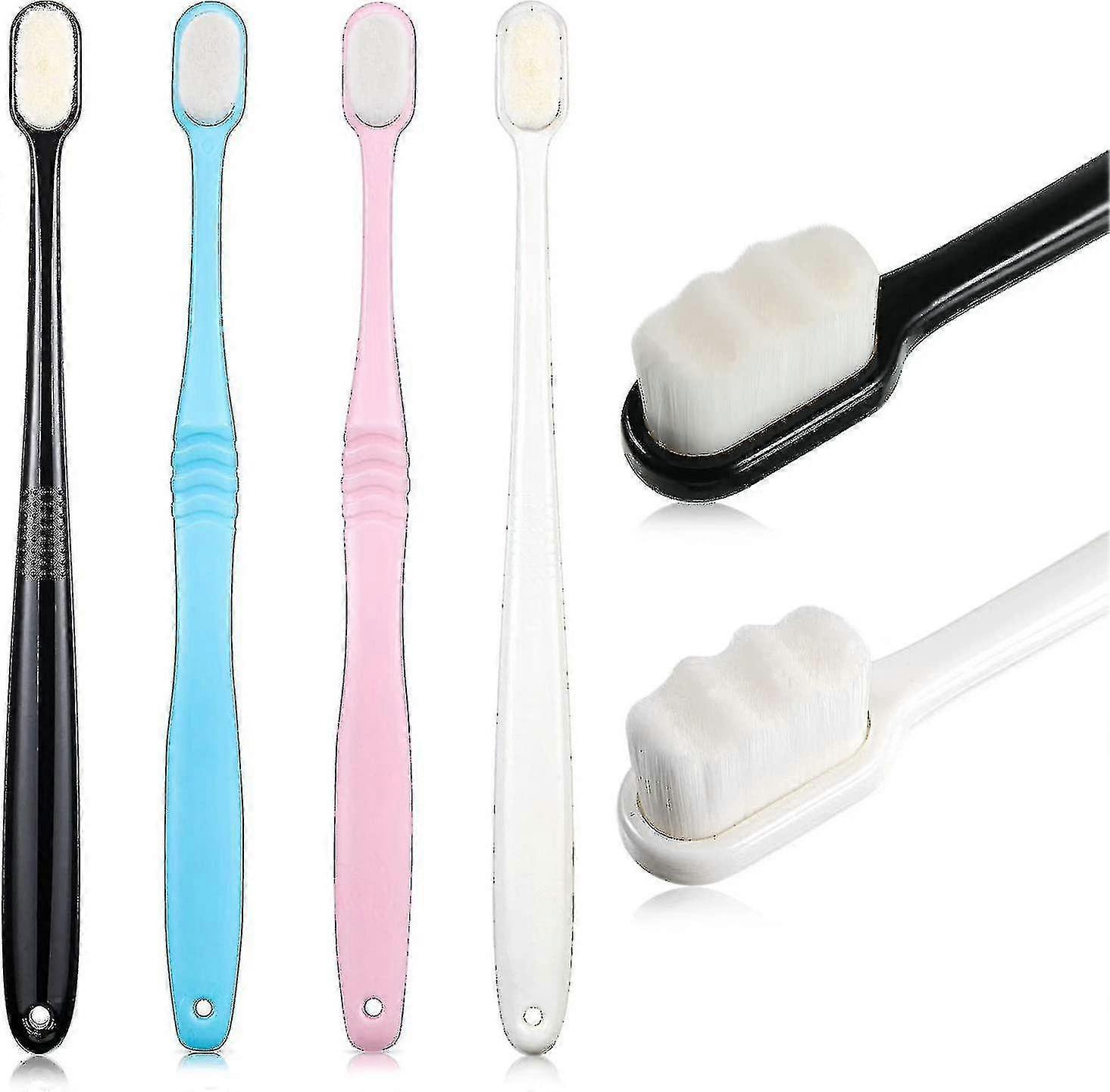 4 Pcs Soft Micro-nano Manual Toothbrush Extra Soft Bristles Toothbrush