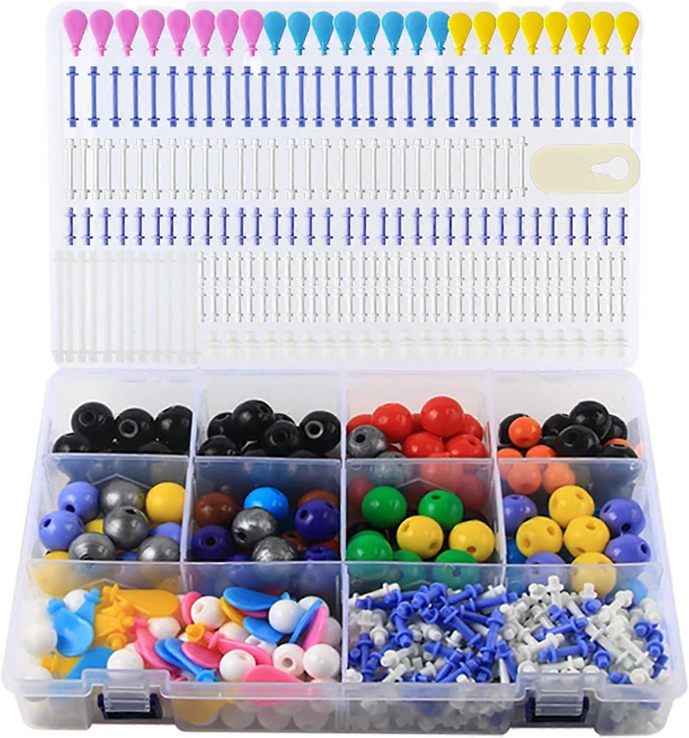 Chemistry Molecular Model, 472 Piece Molecule Model, with Atom Ball/Link Bond/Electron Cloud Sheet, Chemistry Ball Stick/Scale Model