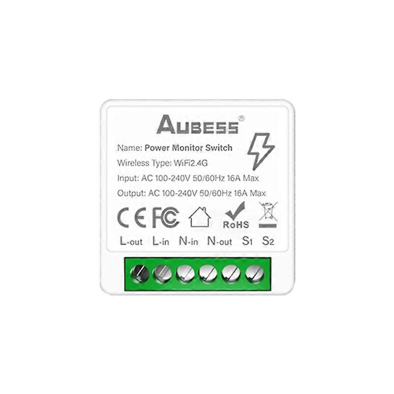 Tuya WiFi MiNi Smart Switch With Energy Monitor 16A 2-way Control Wireless