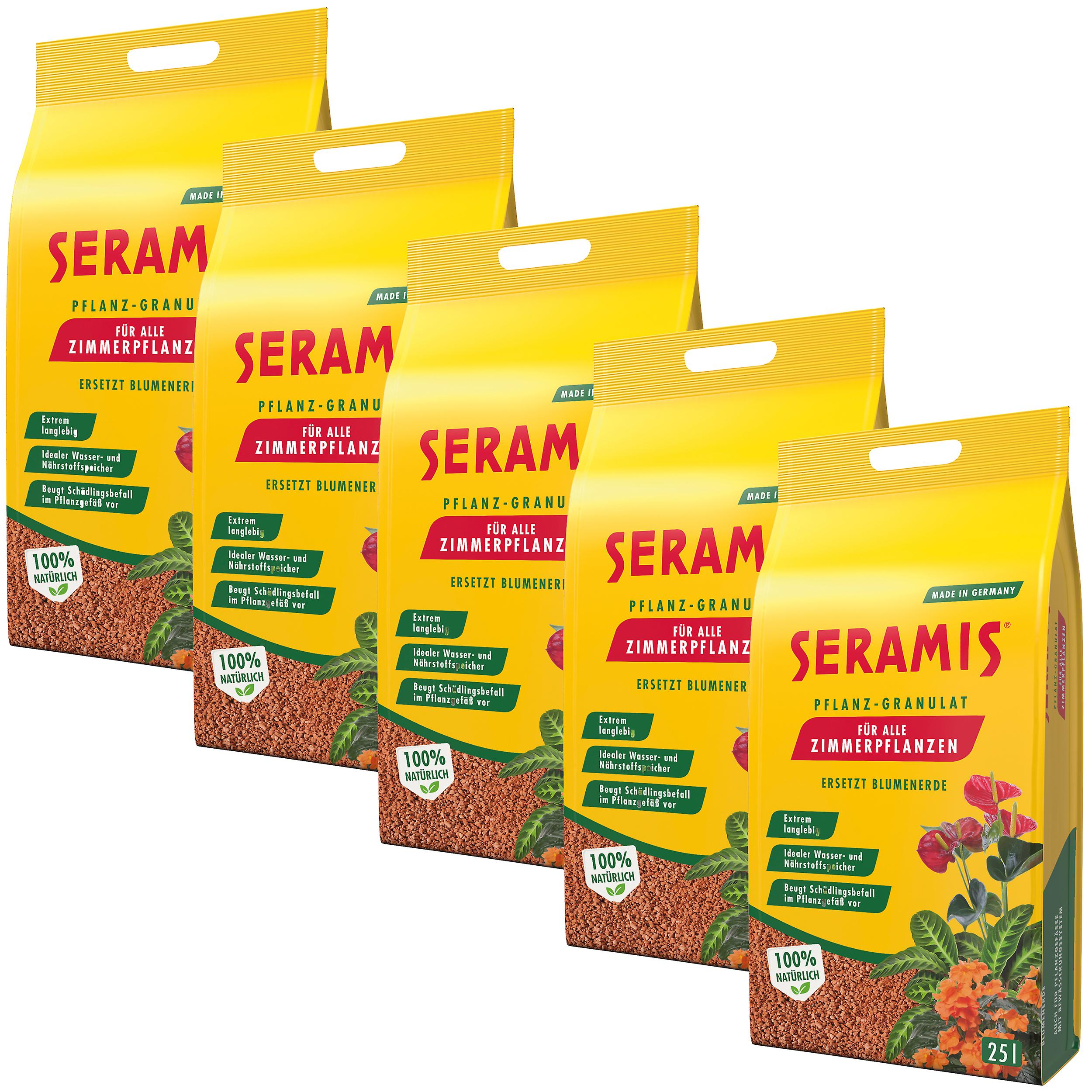 5 x גרגירי צמח SERAMIS® לצמחים בתוך הבית, 25 ליטר
