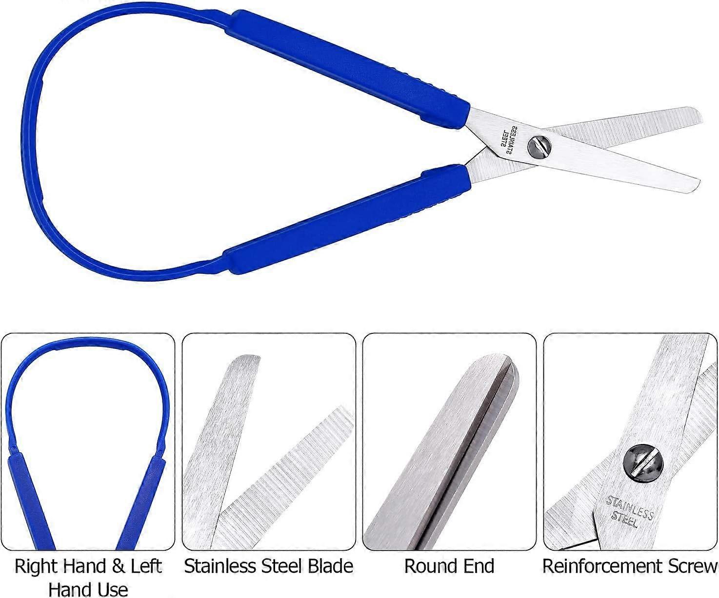 2-Pack Loop Scissors Grip Scissors Loop Handle Self-Opening Scissors ...