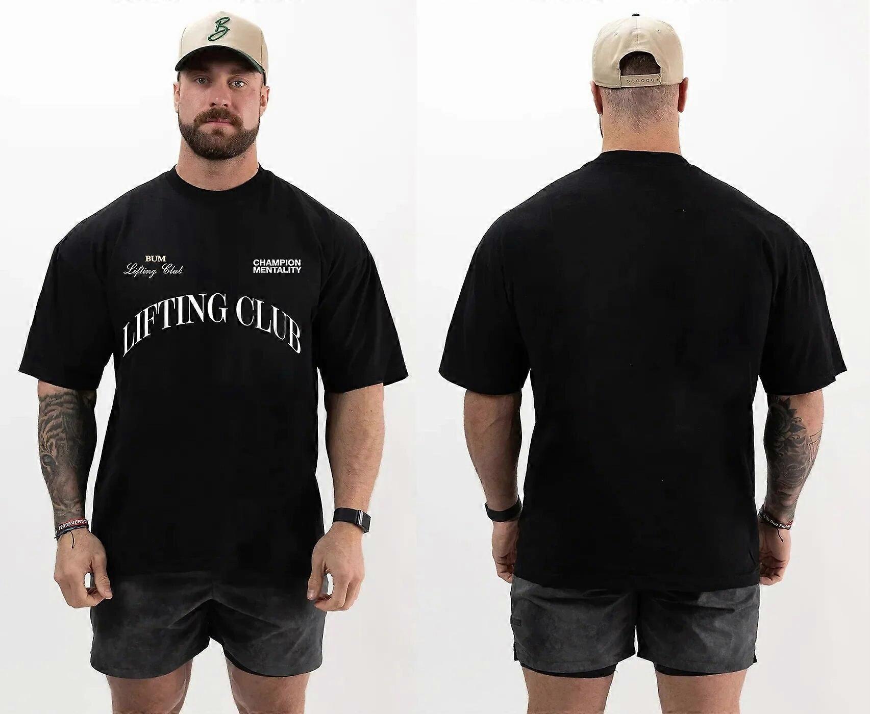 クリスバムステッドTシャツプレワークアウトスポーツジムメンズ服綿100 