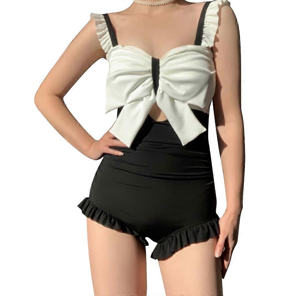 Femmes Ruffle Maillot de bain Summer Backless Maillot de bain Monokini One Piece Maillot de bain