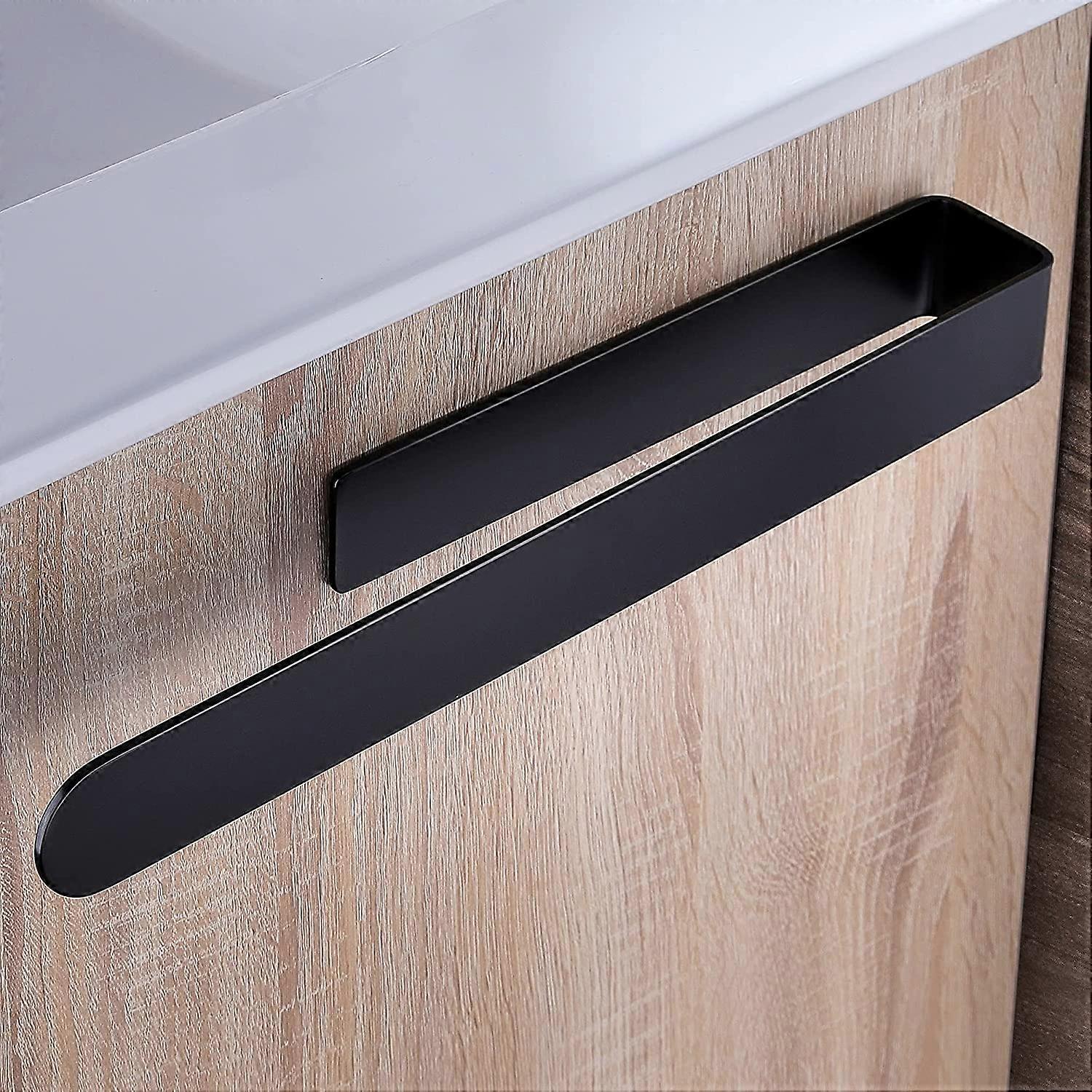 Bathroom Towel Rack Without Drilling Self Adhesive,37cm Black