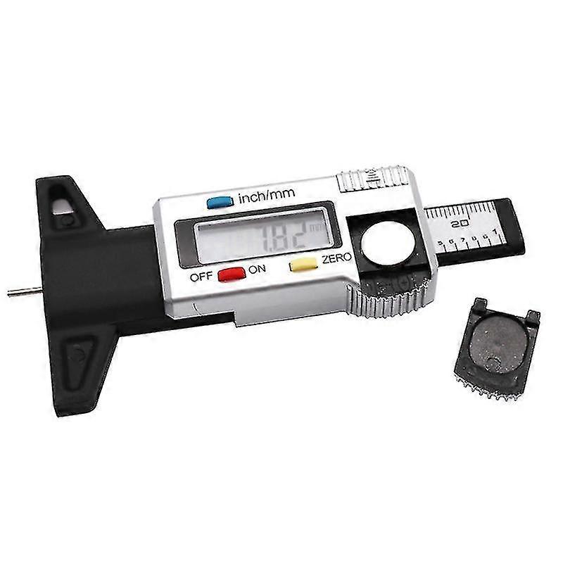 Silver Digital Depth Gauge 0-25mm Tire Wear Detection Car Tire Detection Tool