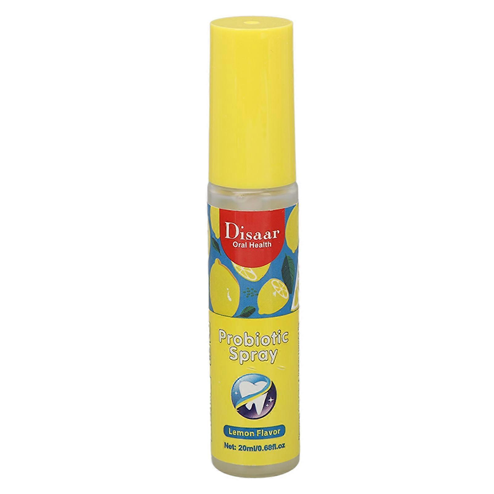 20ml Lemon Scent Oral Spray Portable Herbal Extract Cleaning Oral Care Health Spray for Bad Breath