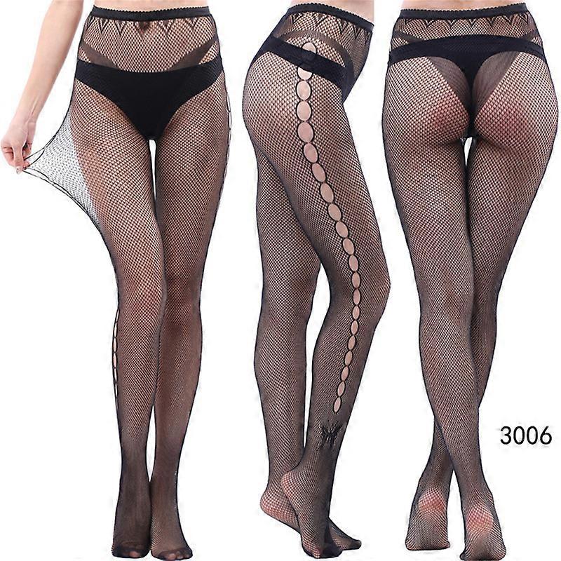 EVAGO 3 Pairs Lace Patterned Tights Fishnet Floral Stockings Small Hole Pattern Leggings Tights Net Pantyhose