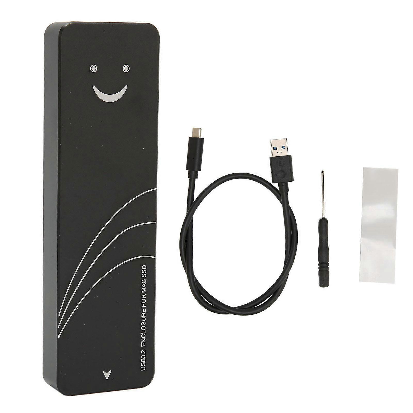 SSD-Gehäuse 10 Gbit/s 2xUSB3.2 GEN2 PCB-Material TYP C Schnittstelle SSD-Adapter-Gehäuse für OS Laptop Pro 2013 bis 2017