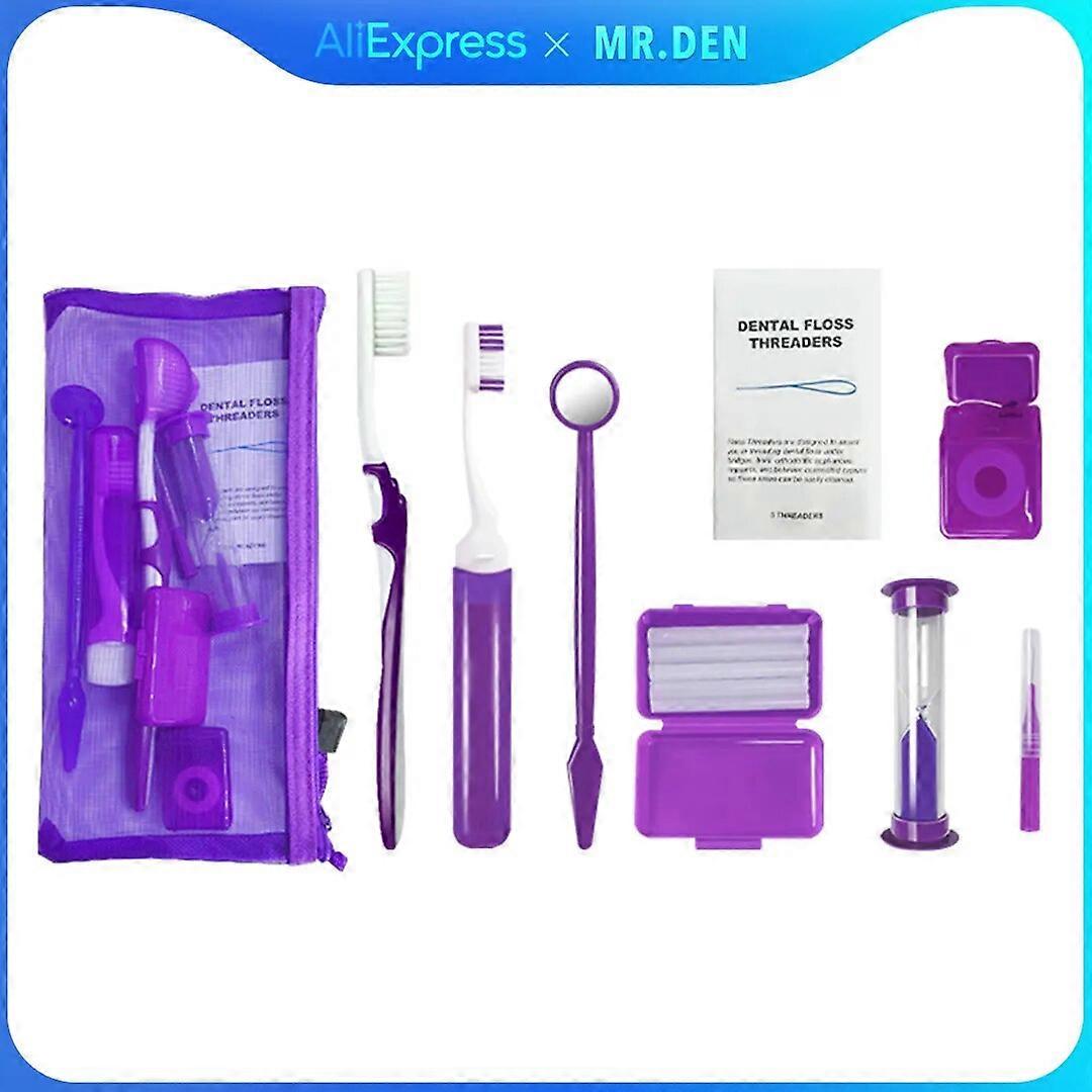 8Pcs/Set οδοντιατρική στοματική φροντίδα καθαρισμού δοντιών ορθοδοντική κοστούμι εργαλείων λεύκανσης μεσοδόντιο νήμα βουρτσών οδοντικό νήμα βουρτσών