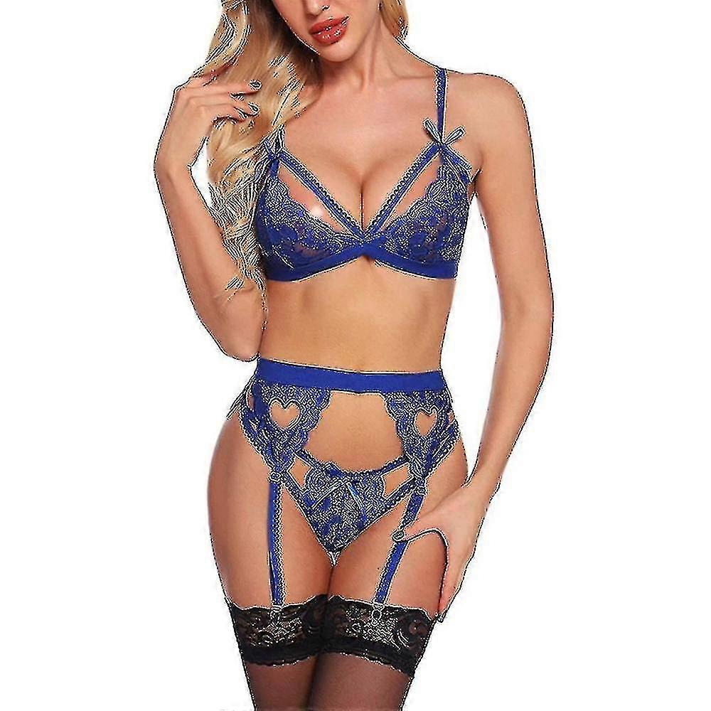 Kvinnor Lace Garter Underkläder Set