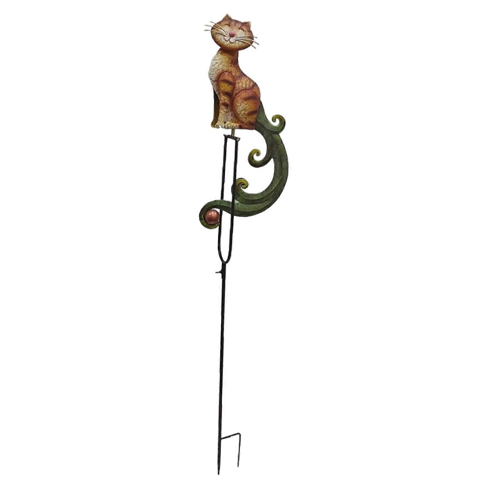 Animal Rocker Garden Stake Entryway Porch Yard Lover Gift Farm Art Sculpture Cat 26x12x145cm