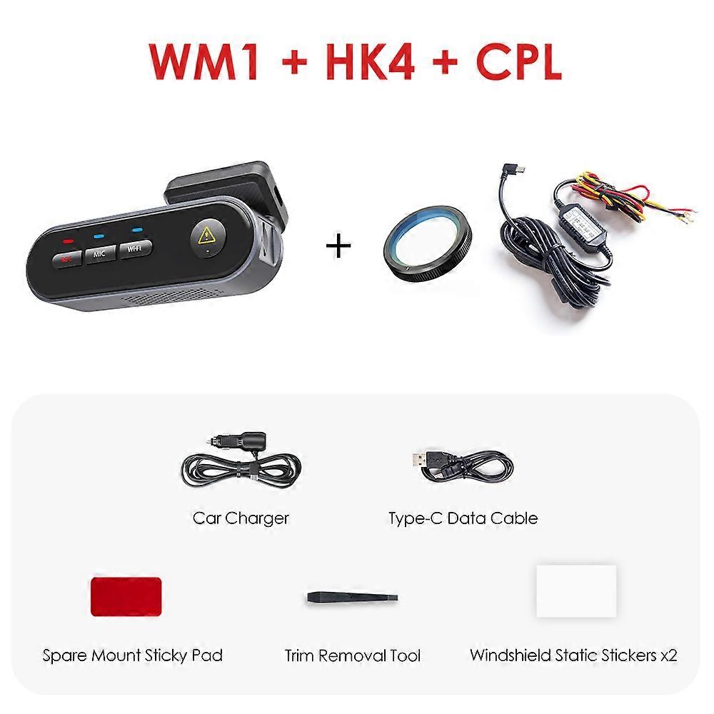 VIOFO WM1 Telecamera Per Auto 2K QUAD HD Dash Cam Videoregistratore Stealth Con WIFI e sensore Sony STARVIS Visione notturna 24/7 Modalità parcheggio
