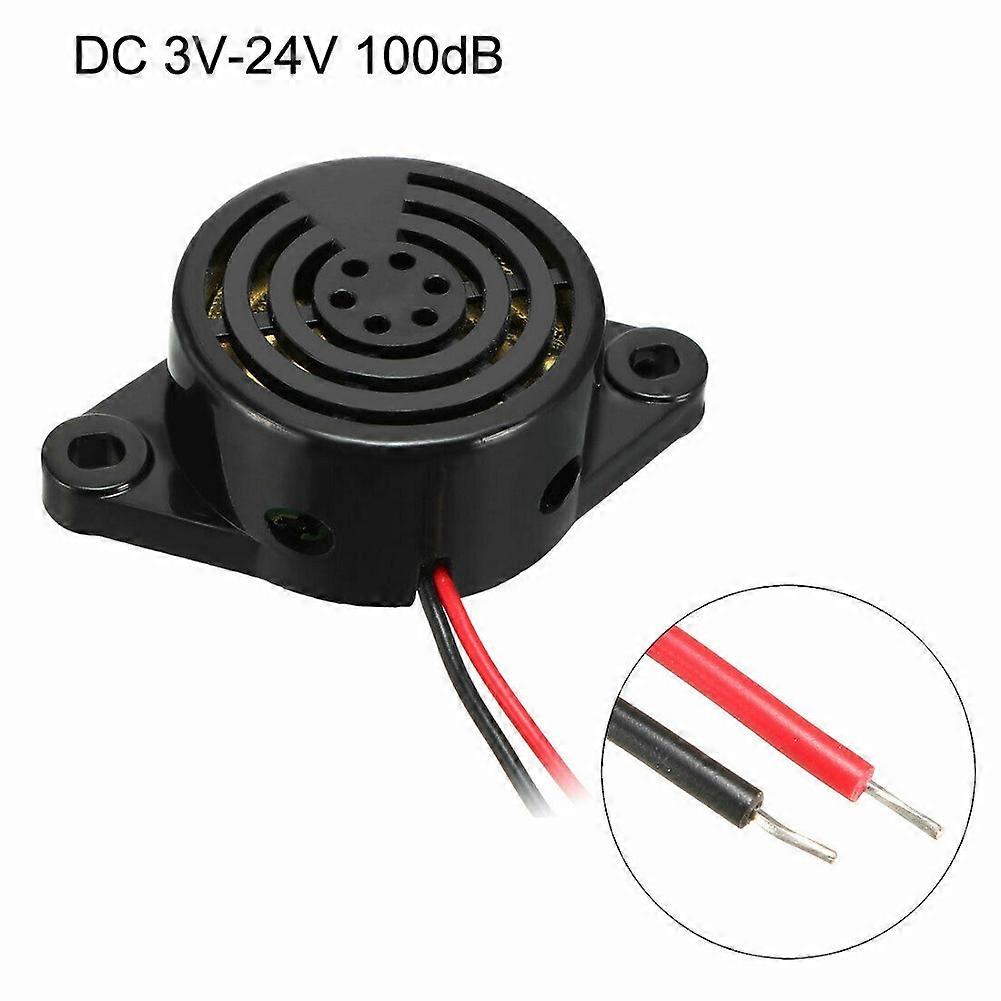 1個の電子ブザーDC3V-24V 100dB電子ブザービープ音アラームリンガー連続サウンドカーアクセサリー