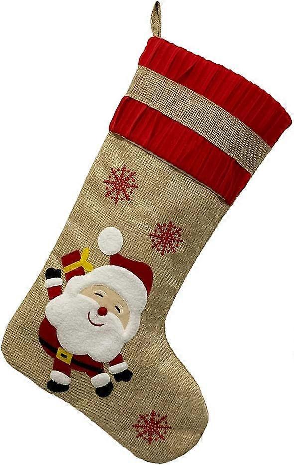 Joulusukat, lahjat ja riippuvat sukat joulukuusi-, perhe- ja puutarhakoristeluun (väri kolme)