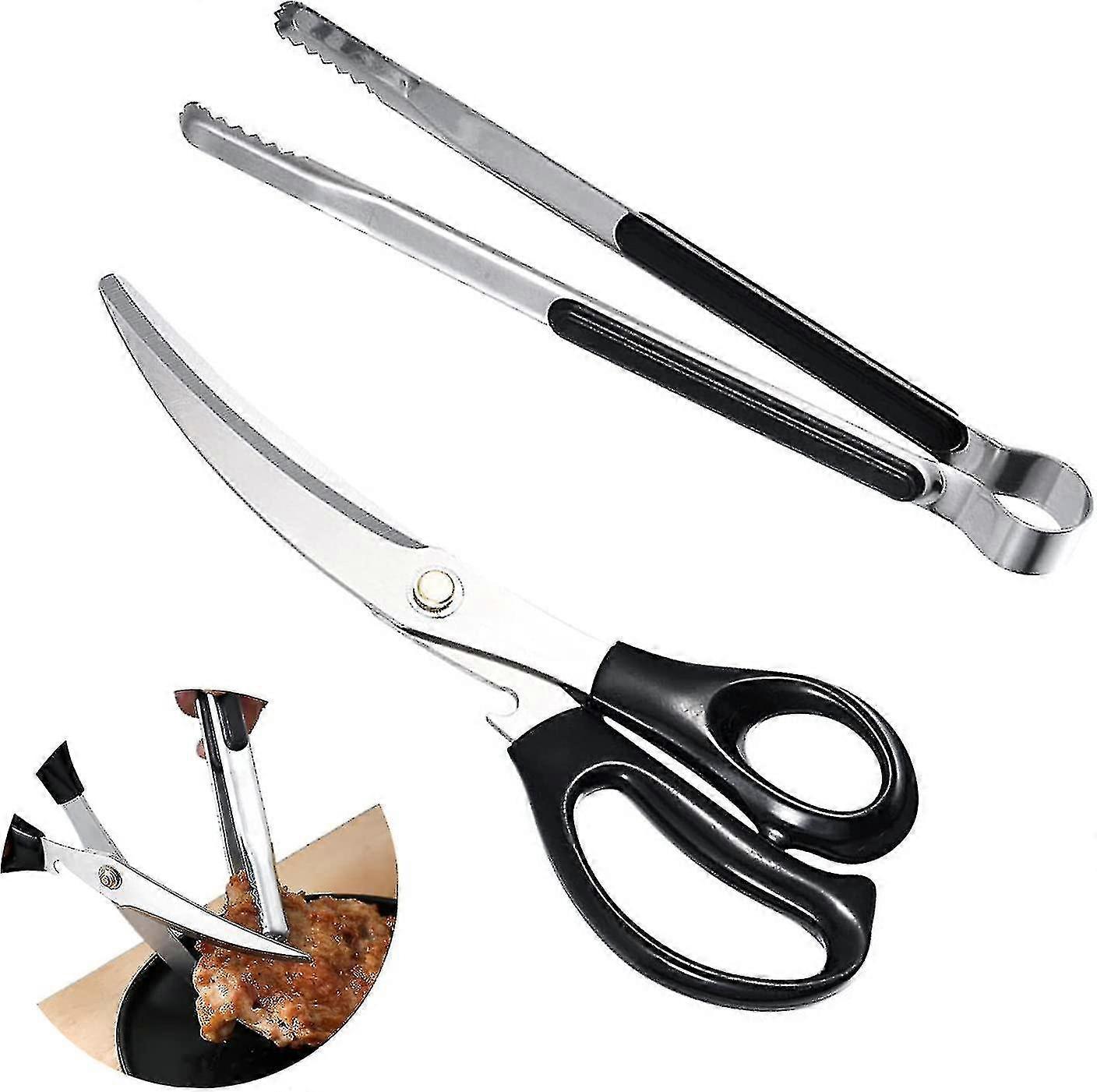 Kitchen Scissors, Pizza Scissors, Barbecue Scissors, Scissors And Pliers (black)