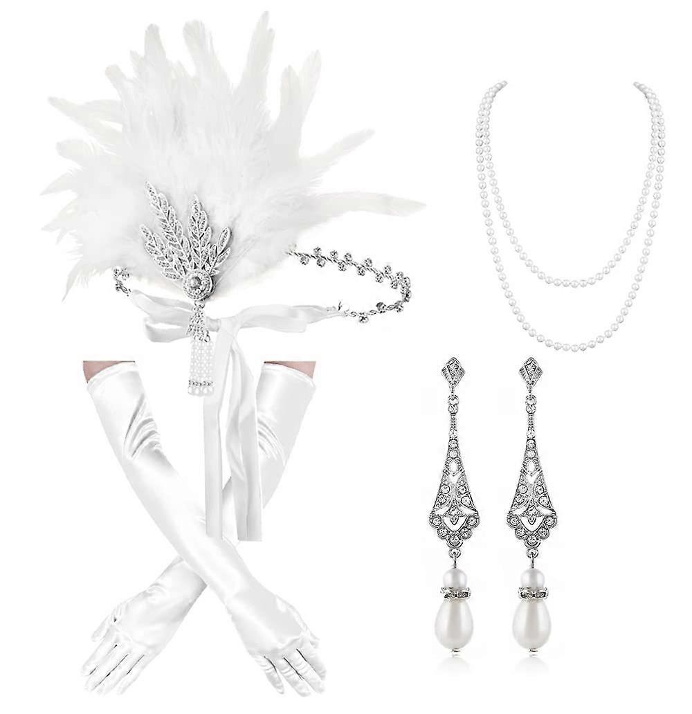 1920s Flapper Accessories Set for Women, Roaring 20s Halloween Carnival Costume