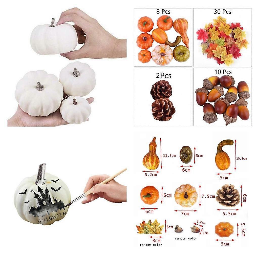 Fake Home Decor Gift Vegetables Artificial Pumpkin Maple Leaf Cone