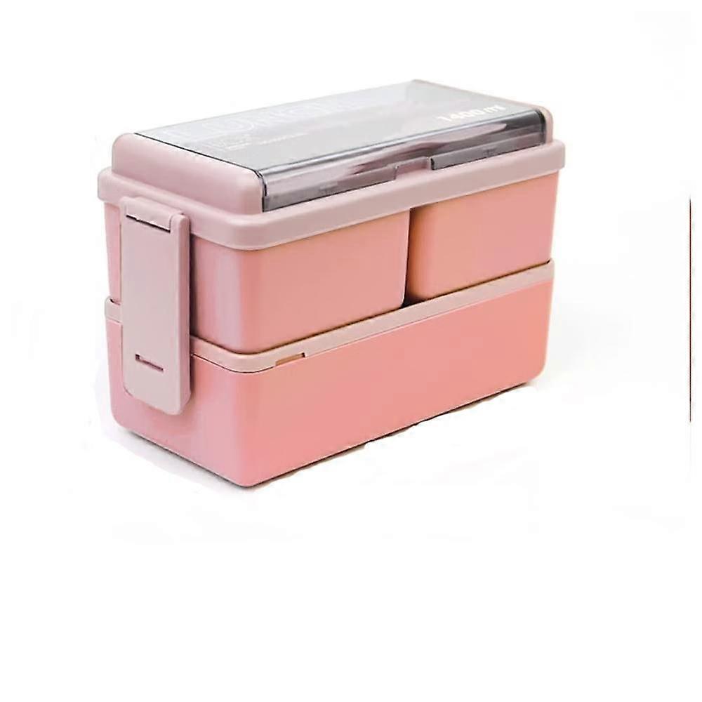 Dww-Lunch Box,Bote  Bento 1400ML Bote  Djeuner Bento Box Avec 3 Compartiments et Couverts,Boite Bento pour Chauffage au Four  Micro-ondes, Bote  Repas