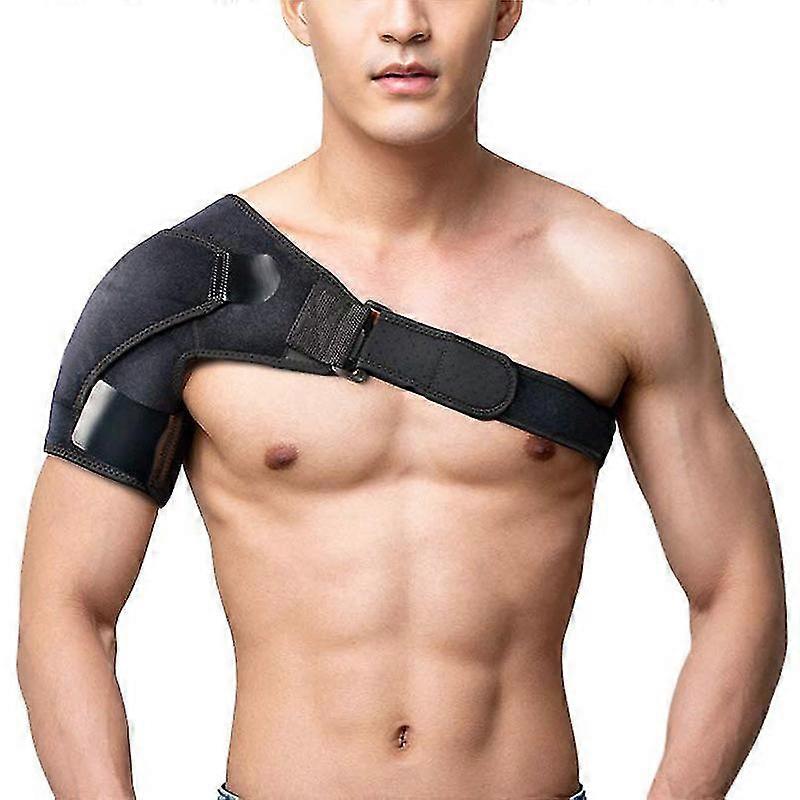 Jinyu Adjustable Shoulder Rest For Left And Right, Neoprene Rotator Cuff Support Compatible With Heat/cold Pads, Dislocation, Frozen Shoulder, Sprain