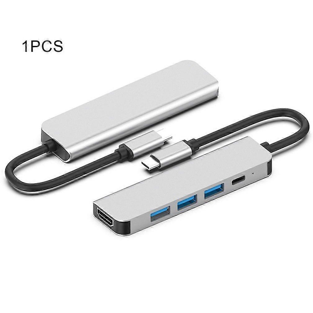 TH5A 5 in 1 Type-C HUB Converter Splitter 5Gbps Type-C HUB for Laptop PC Adapter USB Splitter PC Accessories