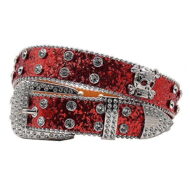 3.3 CM Punk Rock Kristal Çivili Kemer Erkekler Yetişkinler Batı Kovboy Ile Elmas Bing Bing Rhinestone Kemer Disko E Kızlar Için JeansBelts