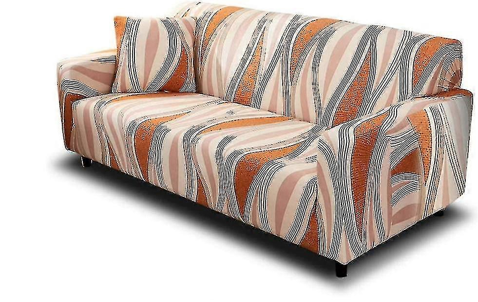1ピースフィットストレッチソファカバー - エステルスパンデックスプリントソファスリップカバー - BMアンチS付きシートソファ用家具カバー/プロテクター