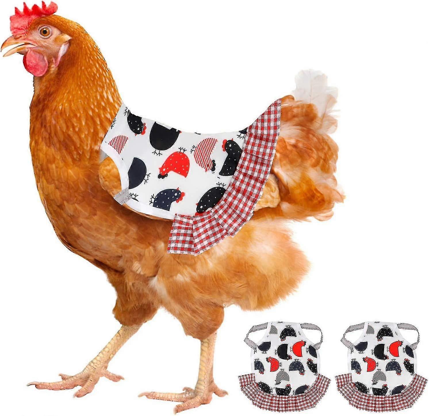 Chicken Saddle, 2 Pieces Chicken Saddle Hen Apron Wing Feather Protector Elastic Protection Pet Poultry Supplies Starlight