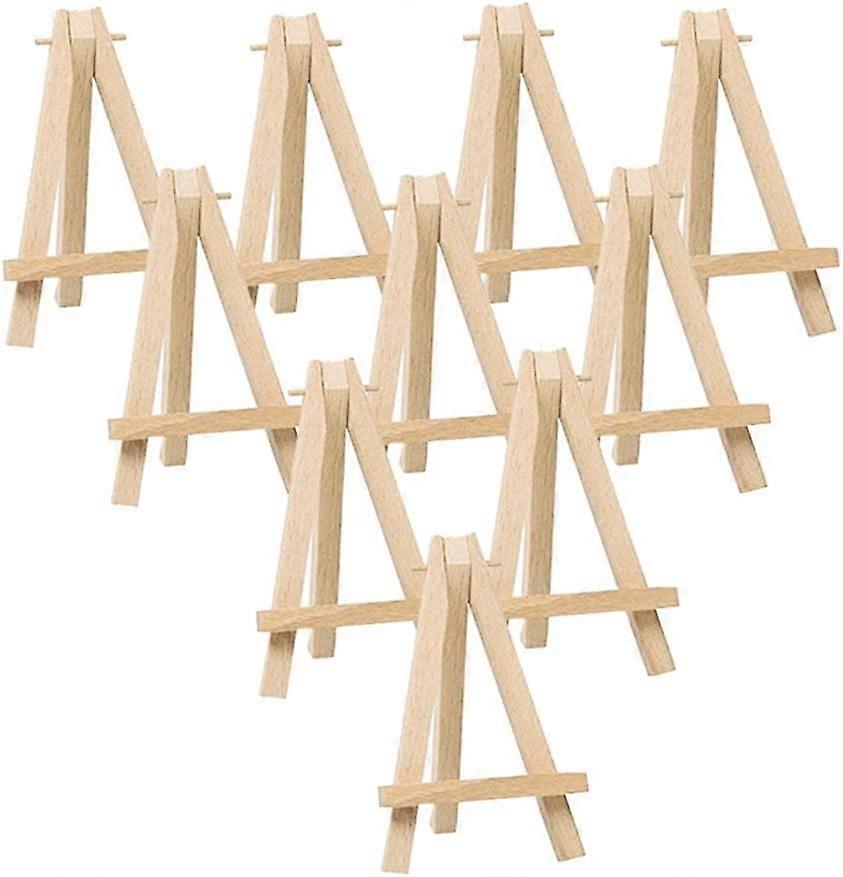 10pcs μίνι ξύλινος καλλιτέχνης καβαλέτο τριγωνικές κάρτες επίδειξης γάμου