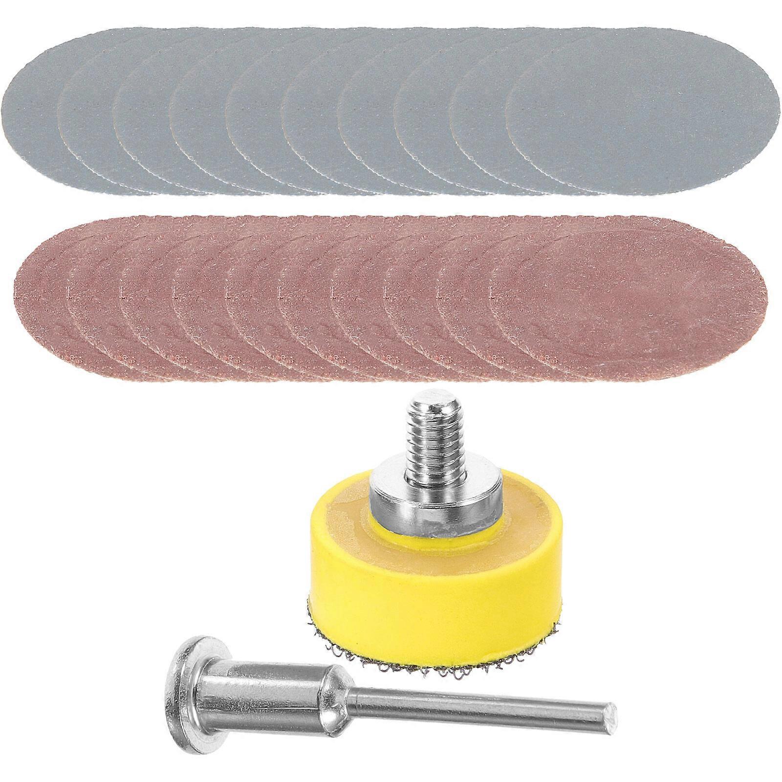 1 Set Sanding Discs Pads Round Sandpapers Drill Grinding Tools Industry Sanding Pads with 1/8 Shank Grinder