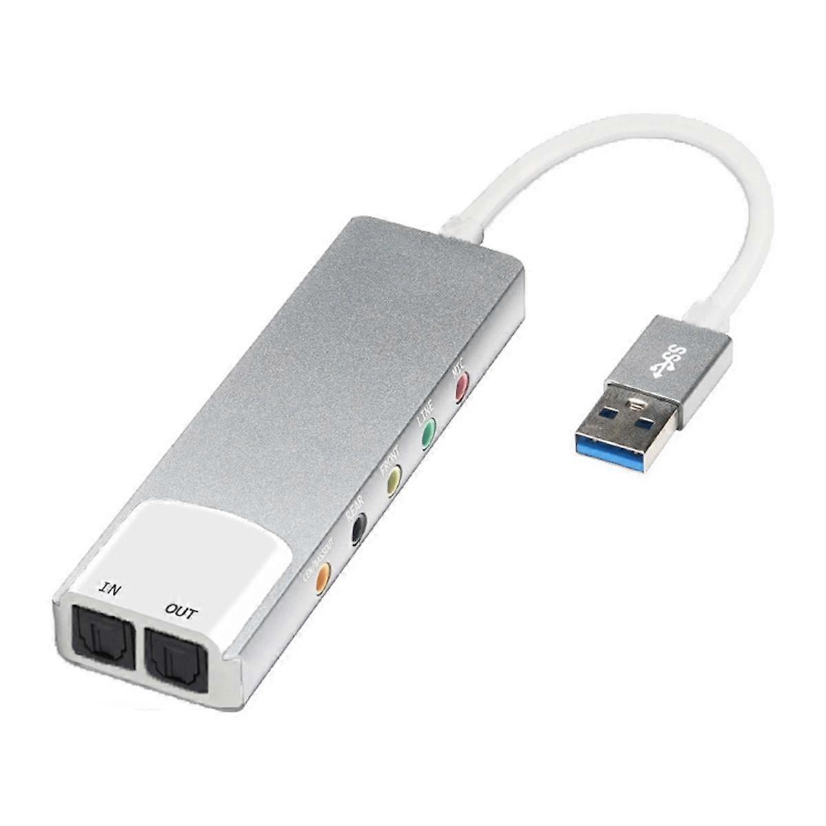 USB External Audio Converter External Audio Card 5.1 Channel Headphone Adapter Sound Card SPDIF for PC Computer