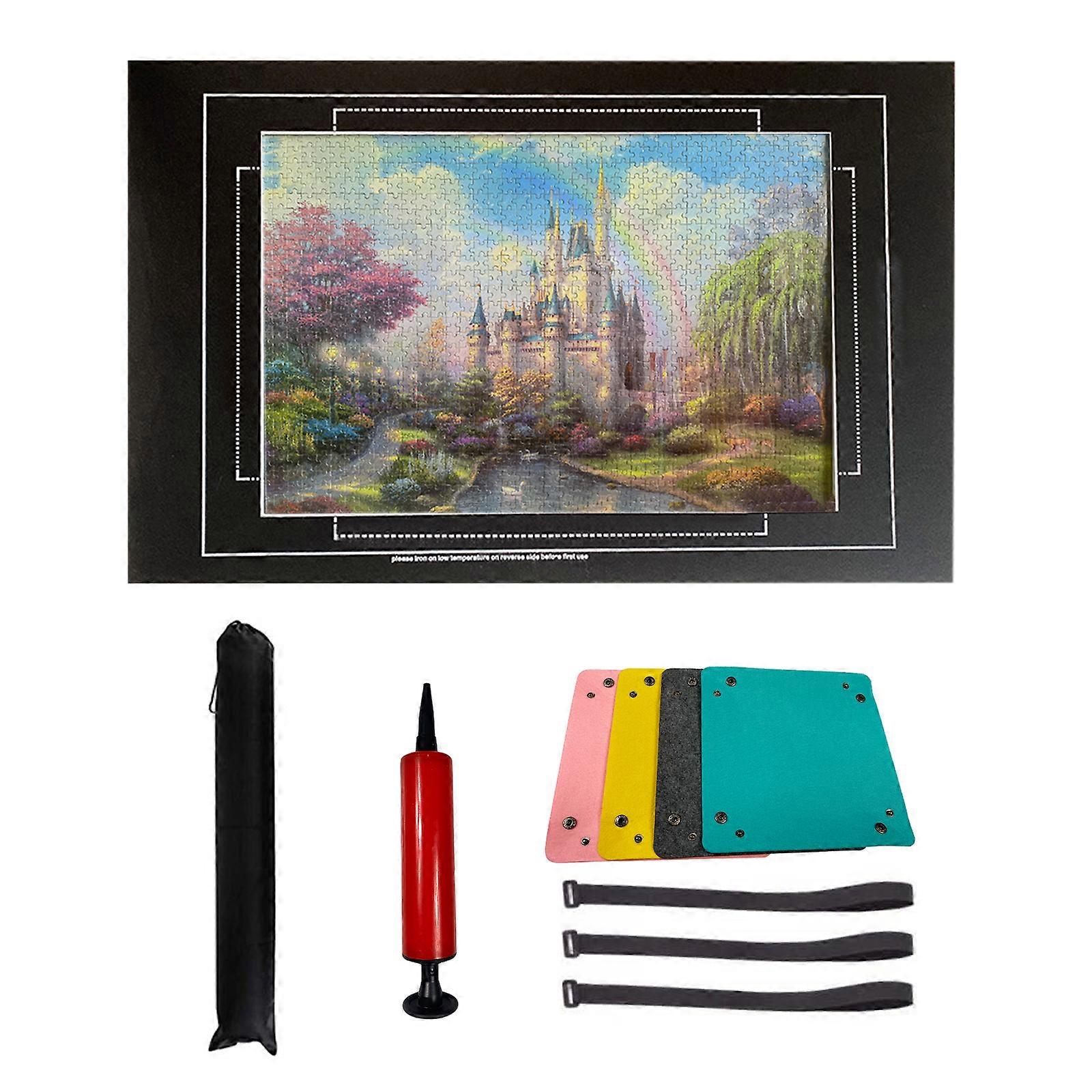 Jigsaw Puzzle Mat Roll Up, Puzzel Matte,Roll-Up Puzzles Felt Save Mats Trays for Sorting Table Board Glue Clear Sheets and Frame Keeper Storage Access