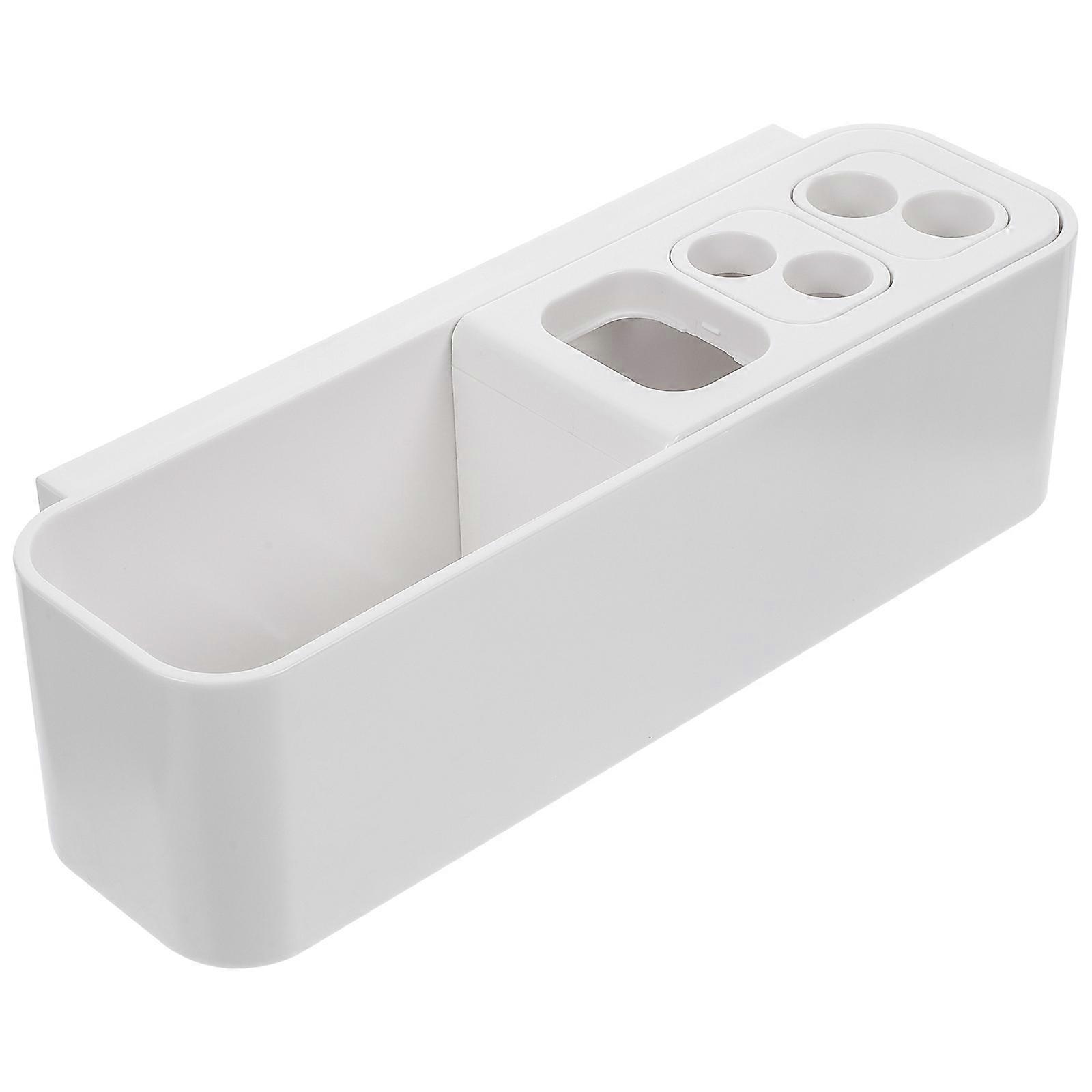 Toothbrush Holder Wall-mounted Toothbrush Stand Multi-compartment Bathroom Wall organizer