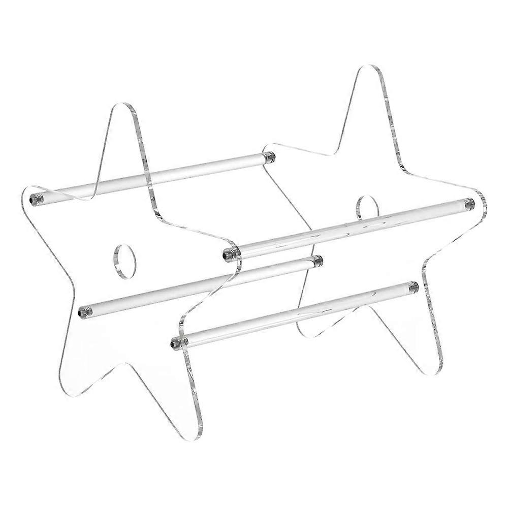 1Pc Star Shaped CD Display Holder Transparent Desktop Book Container for Home