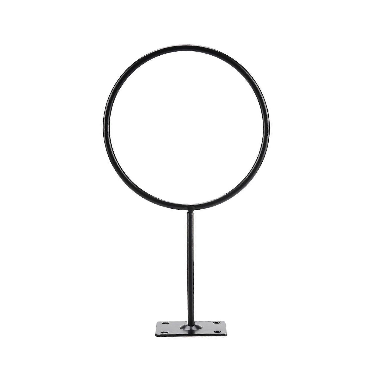 Wall-Mounted Shelf for Basketball and Soccer Balls, 4 Holes Base for Fixing, Anti-Rust Coating, Black Color (No Screws Included)