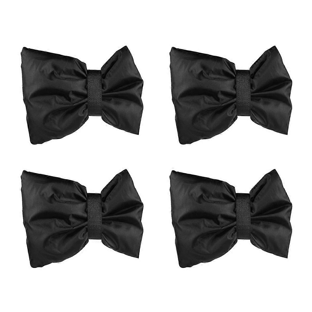 4 عبوات من غطاء صنبور البوليستر الأسود غطاء صنبور عازل داخلي وخارجي غطاء مضاد للتجمد