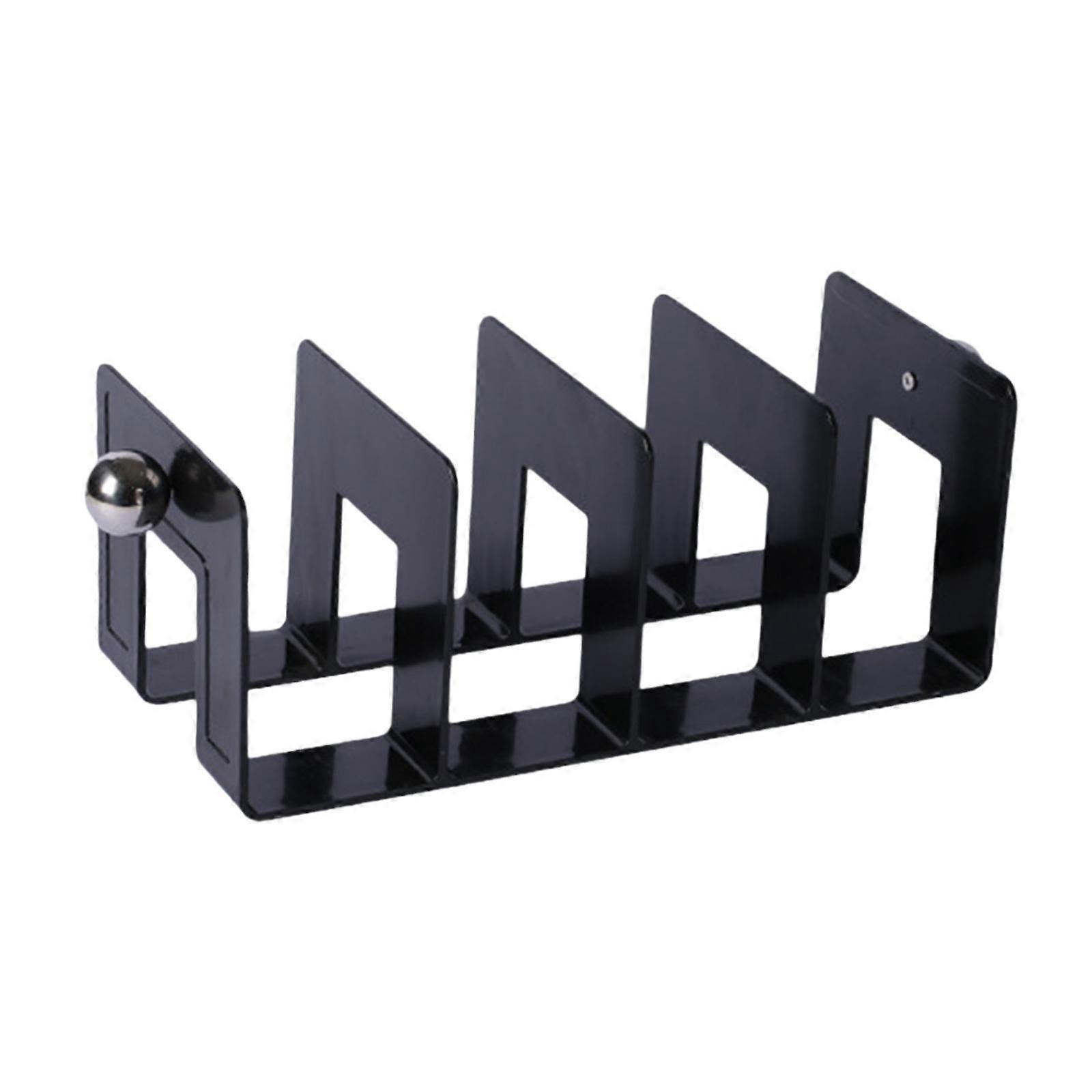 Acrylic Bookend Organizer File Folder Sorter Shelves Non Slip Desk Bookshelf White