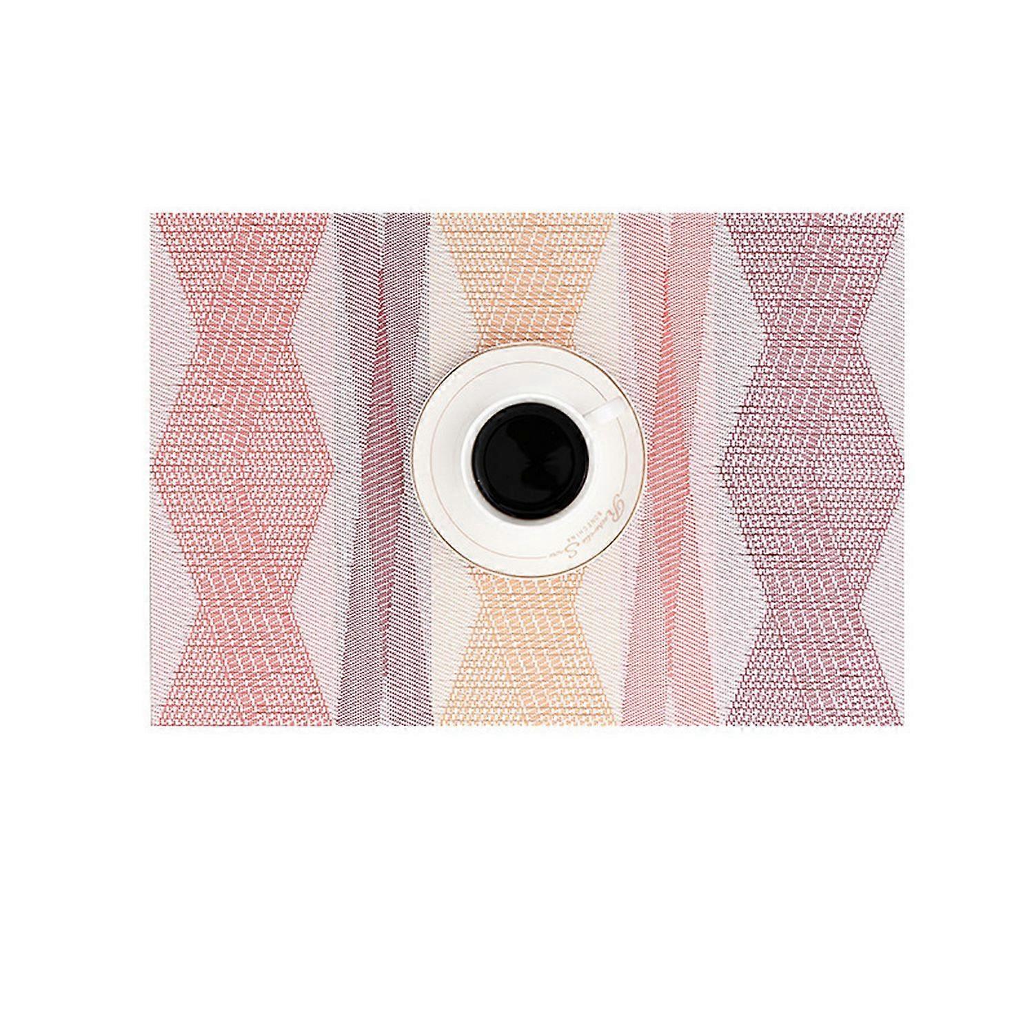 Dining Table Placemat Heat-Resistant Table Mat Scratch-Resistant Geometric Pattern Placemat for Home