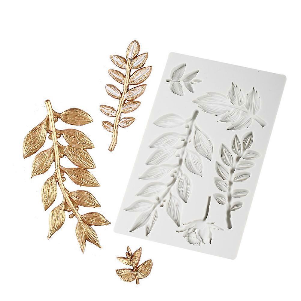Leaf Shape Silicone Mold Fondant Cake Decorating Tools Home Baking Tool