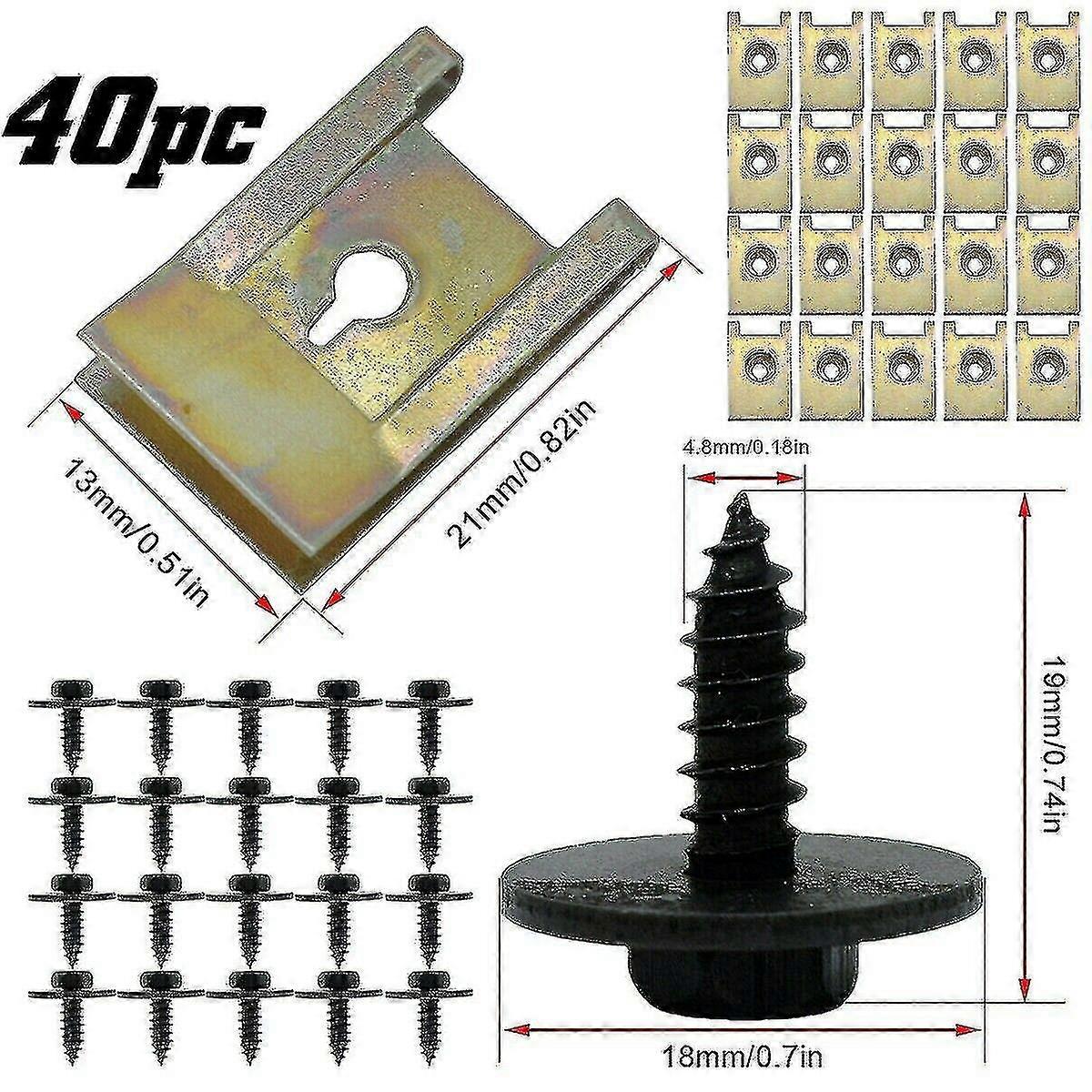 Undertray Clips For Bmw 1/3/5/6 Under Engine Shield Guard Clips Bolts ...